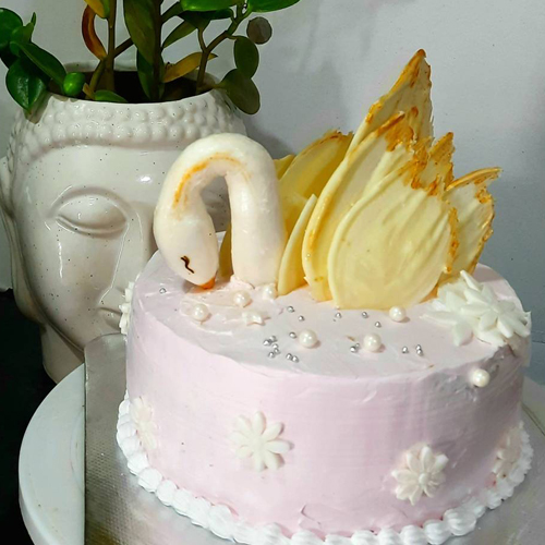 Cake tag: swans - CakesDecor