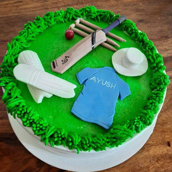Send Online Designer Cricket Pitch Players Designer Cake to Jaipur