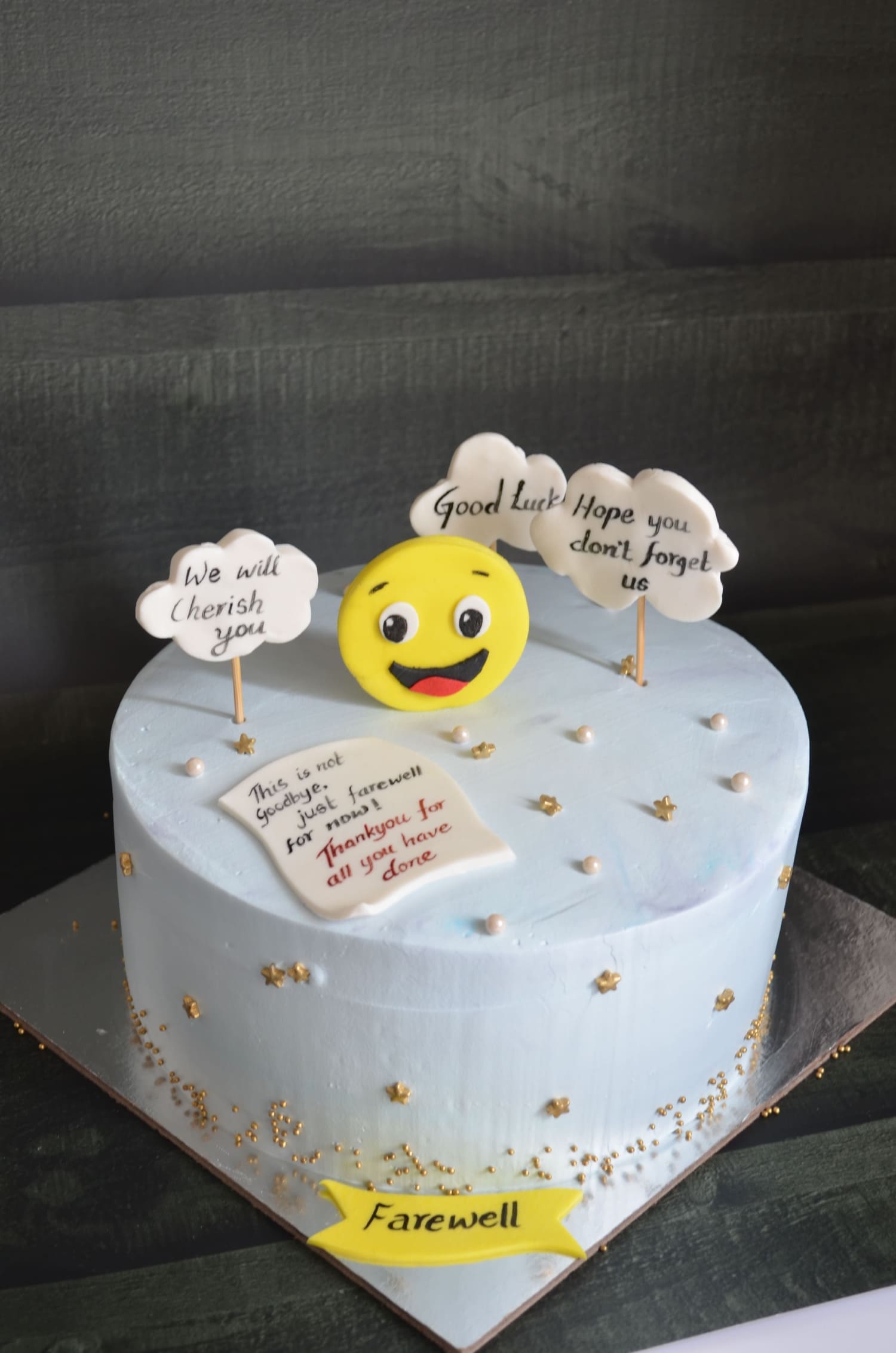 Farewell Theme Cake || Emoji Cake || Eggless Chocolate Cake ~ Moumita's  Happy Cooking Lab - YouTube